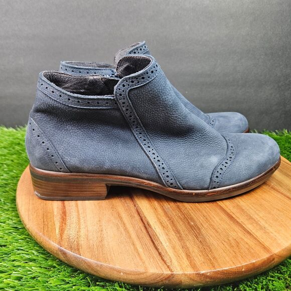 Naot Shoes - Naot Nefasi Boots Womens 10 EU 41 Blue Leather Ankle Booties Cap Toe Side Zip